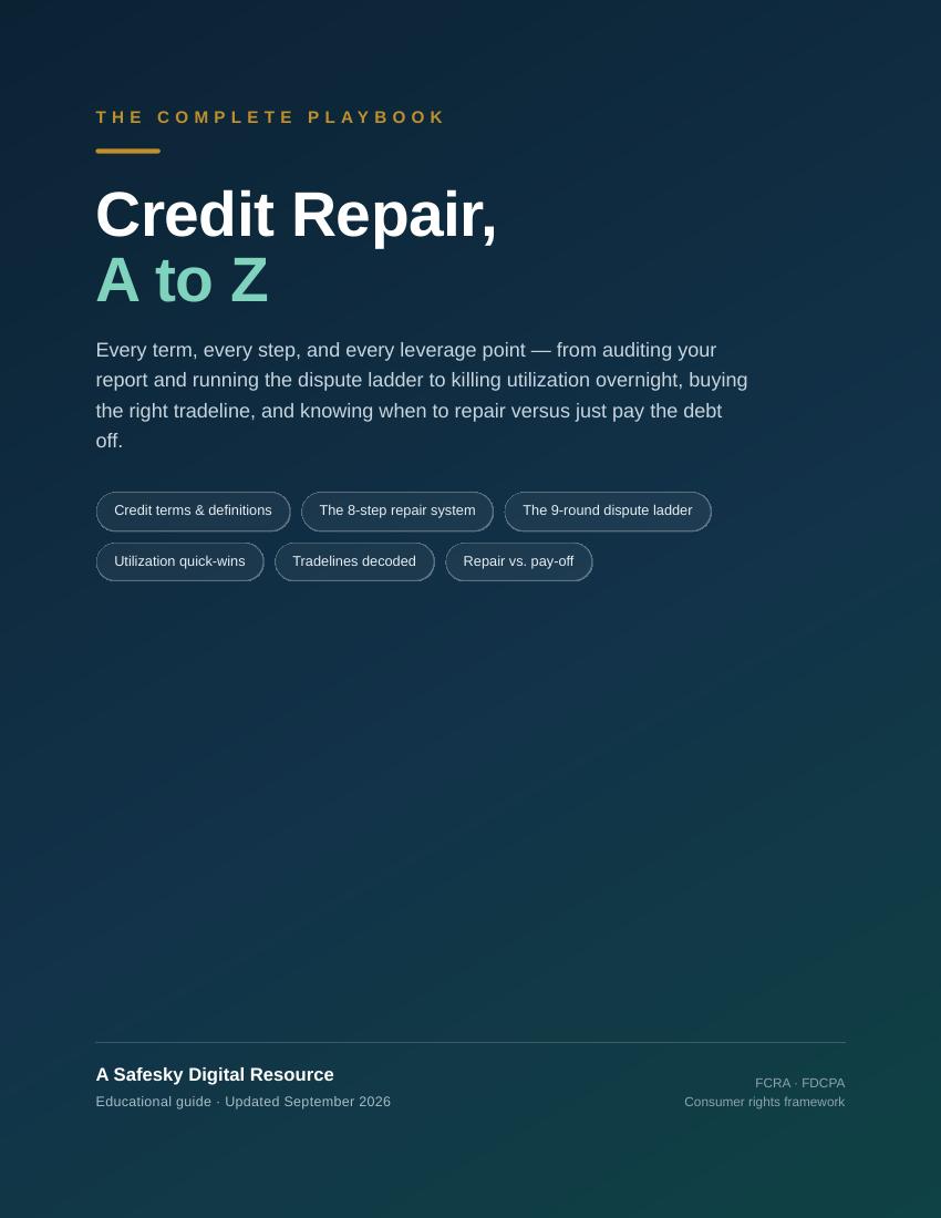 Cover of the Credit Repair A to Z playbook by CreditAhead